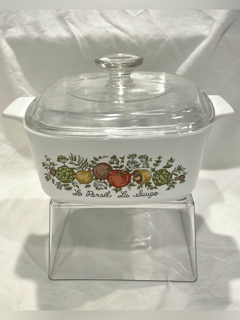 Vintage Corningware “Spice of Life” 1.5 Qt Lidded Baking Casserole Dish | EUC